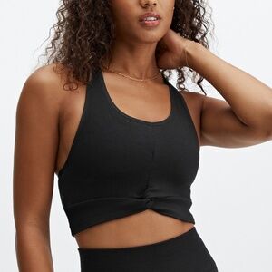 Fabletics | Black Kinsley Knot Sports Bra NWOT | Size Medium